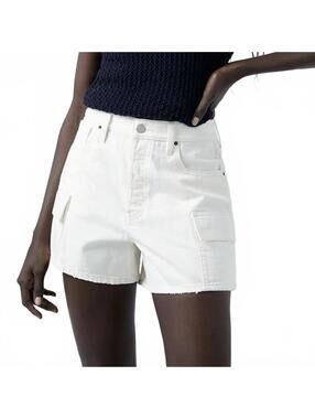 Pacsun Off White High Waisted Girlfriend Cargo Shorts NWT Size 23